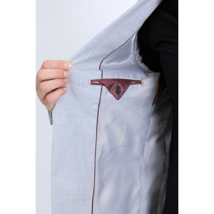 Men’s Platini Western Grey Blazer with Double Button Closure