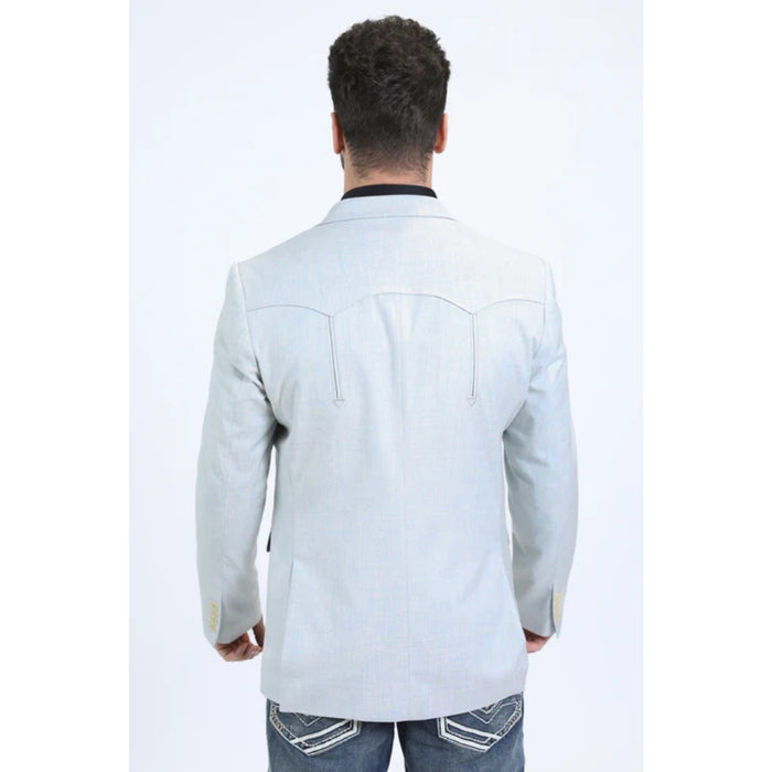Men’s Platini Western Style Double-Breasted Blazer in White