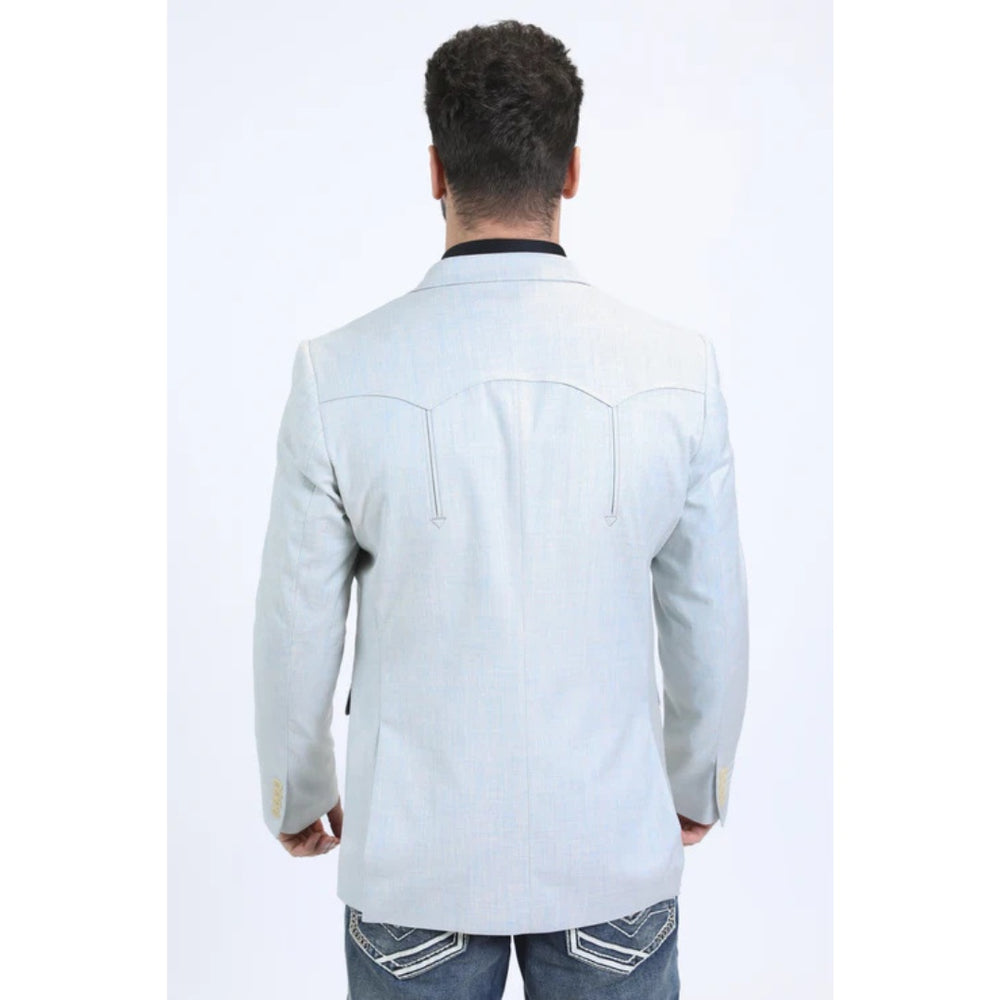 Men’s Platini Western Style Double-Breasted Blazer in White