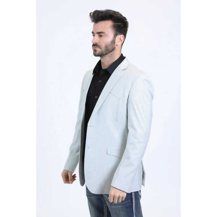 Men’s Platini Western Style Double-Breasted Blazer in White