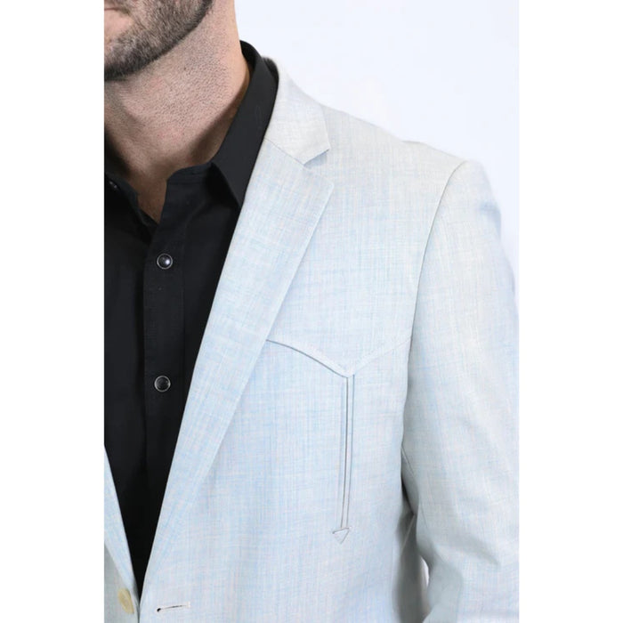 Men’s Platini Western Style Double-Breasted Blazer in White