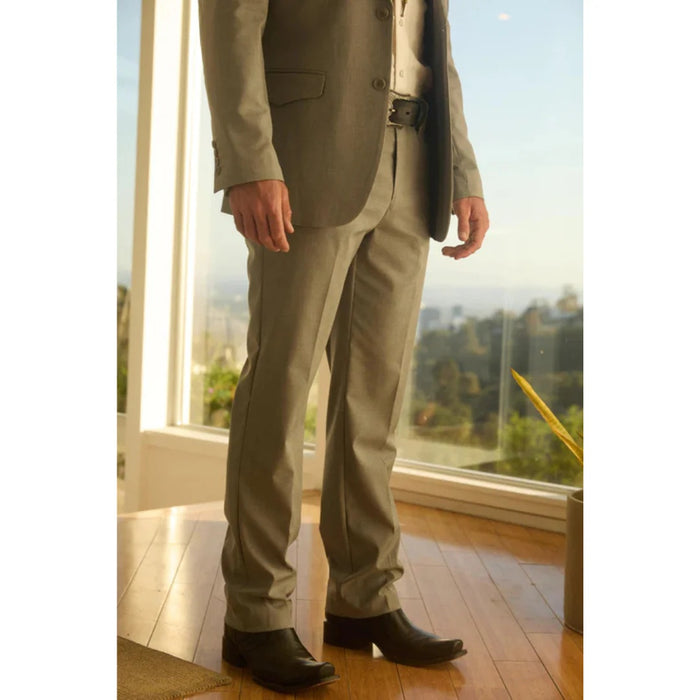 Men’s Platini Western-Style Grey Sport Suit with Elbow Patch Detail