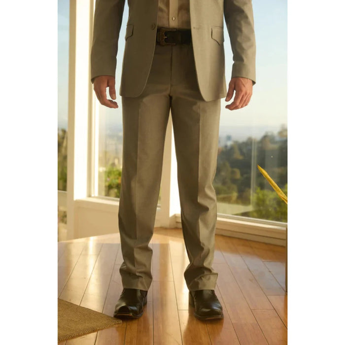 Men’s Platini Western-Style Grey Sport Suit with Elbow Patch Detail