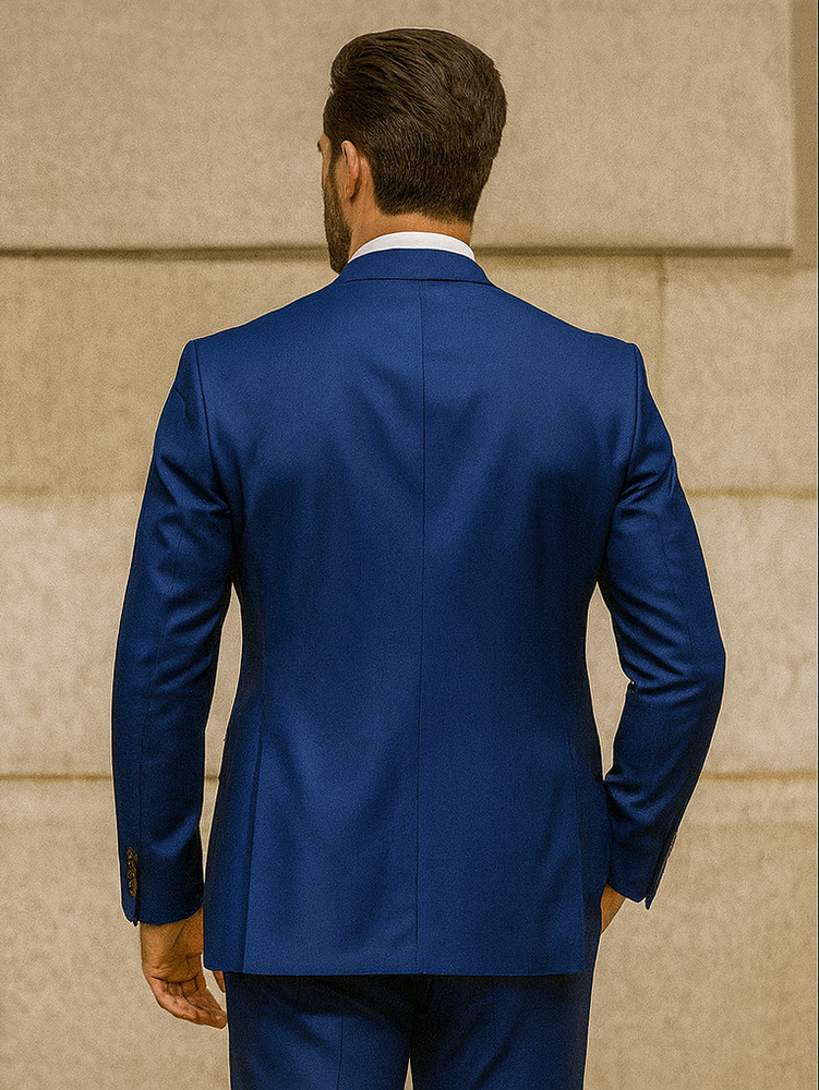 Modern Fit Blue Three-Piece Suit – Stylish Business & Wedding Look
