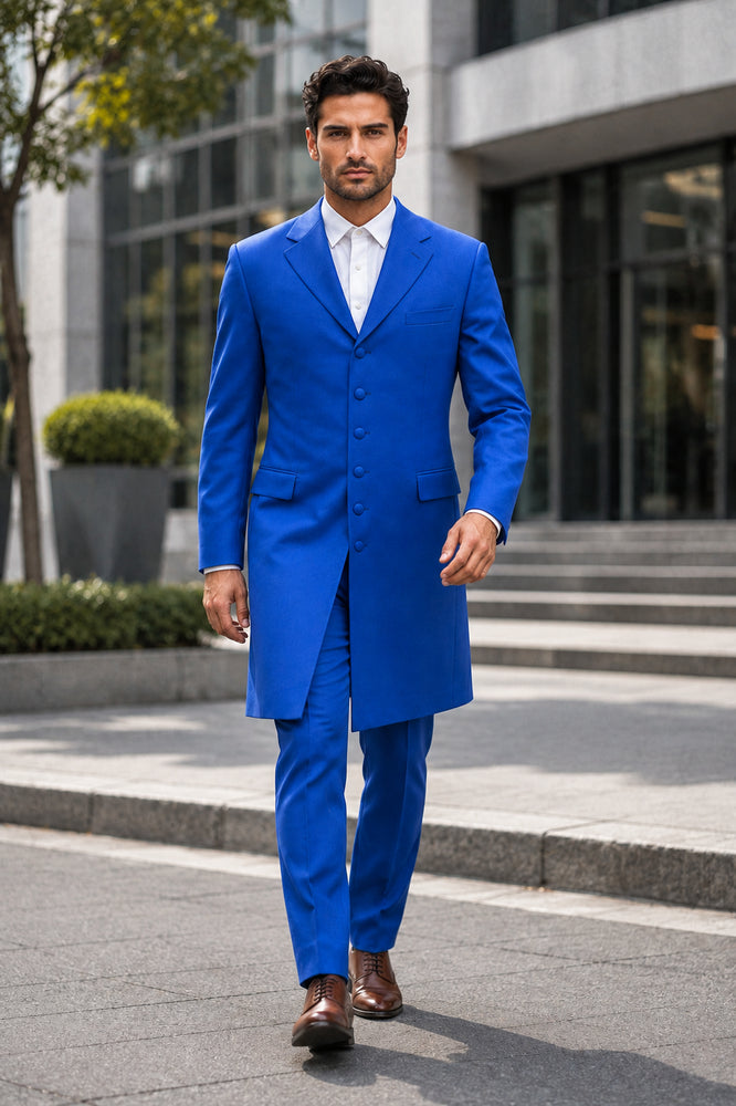 Men's Royal Seven Button Zoot Dress Zoo t Suit - Pimp Suit - Zuit Suit for Men