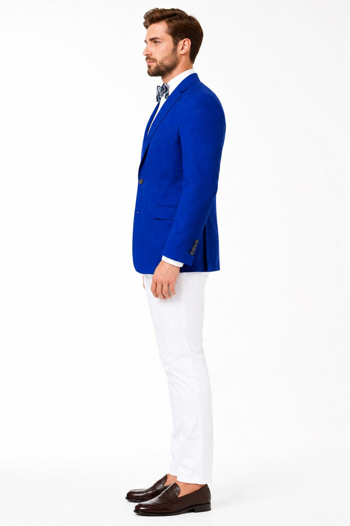 Mens Linen Blazer - Navy Linen Sport Coat - Summer Blazer