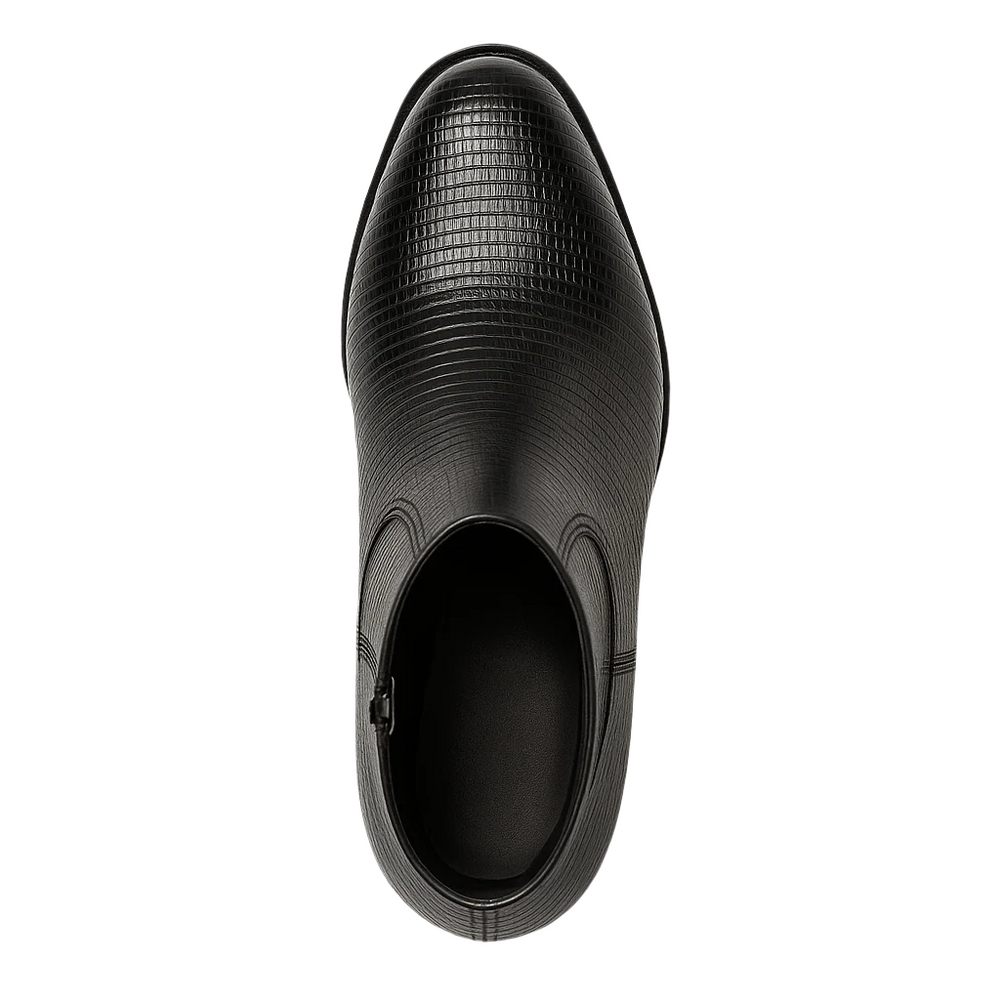 Mens Dress Ankle Boots Los Altos Boots Short Cowboy Boot - Western Ankle Boots Exotic Skin + Black + Skin Type