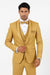 Champagne Tuxedo for Men – Vested Satin Lapel Wedding & Prom Suit