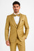 Champagne Tuxedo for Men – Vested Satin Lapel Wedding & Prom Suit
