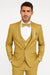 Champagne Tuxedo for Men – Vested Satin Lapel Wedding & Prom Suit