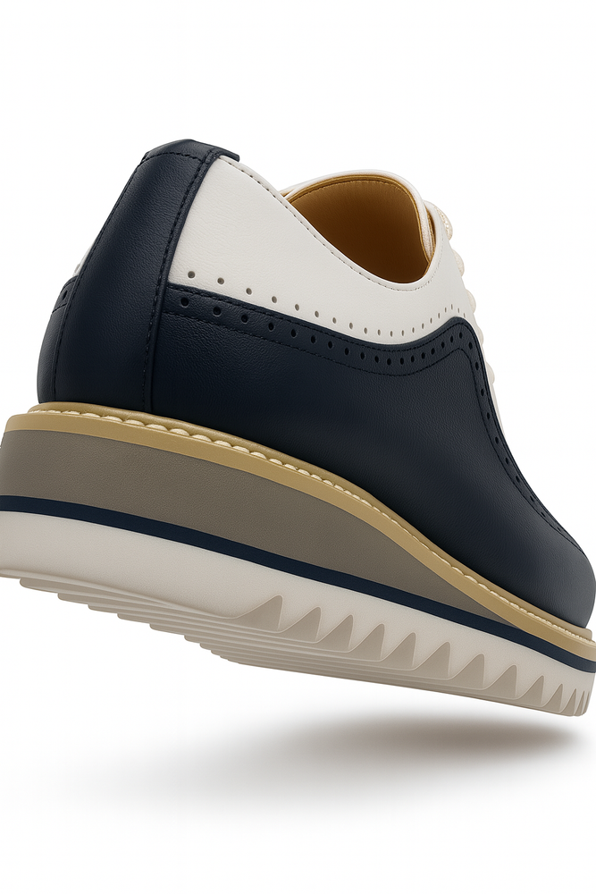 Stylish Two-Tone Brogue Oxford