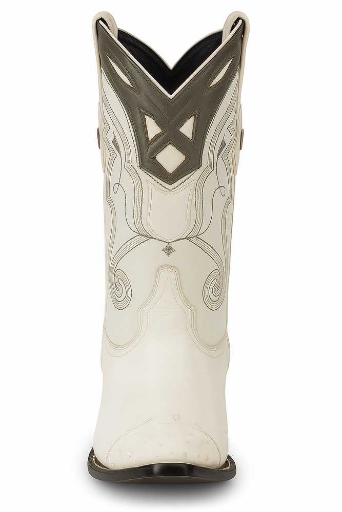 Men's Wild West Smooth Ostrich Skin 3X Toe Boots 29504-B