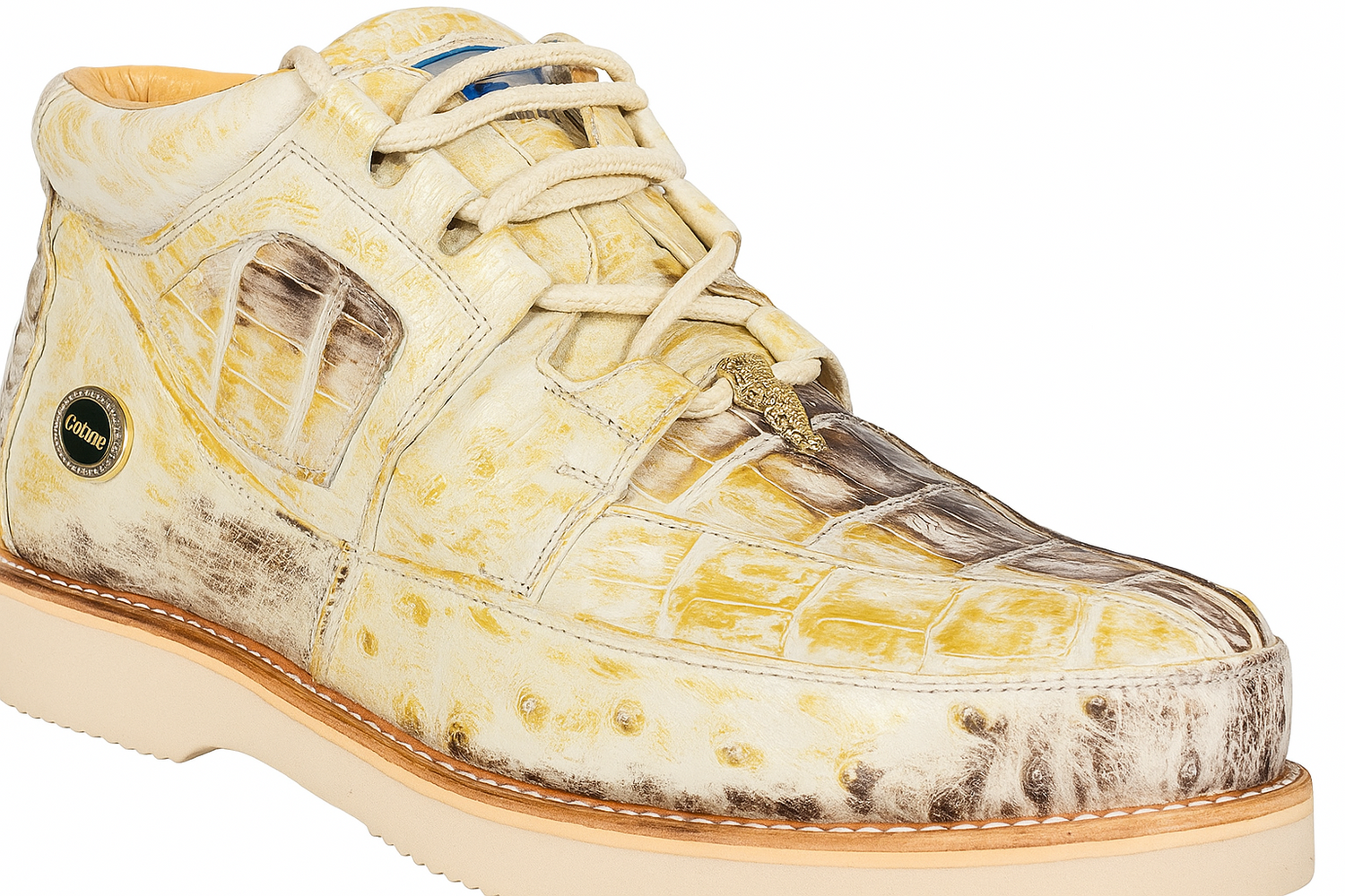 Men's Wild West Boots Caiman and Ostrich Skin Shoe 2ZA050249