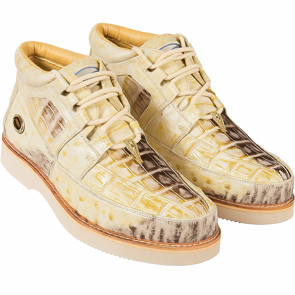 Men's Wild West Boots Caiman and Ostrich Skin Shoe 2ZA050249