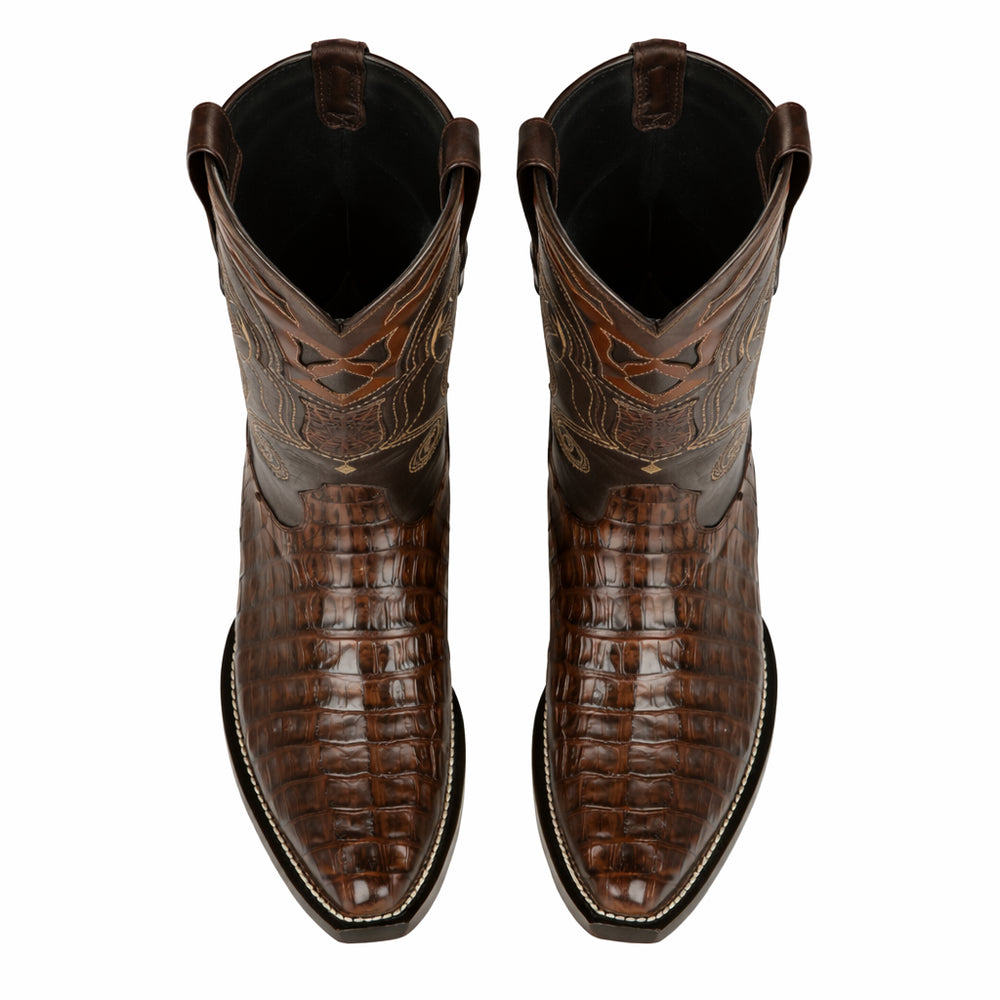 Men's Wild West Caiman Tail Skin 3X Toe Boots 29501-B