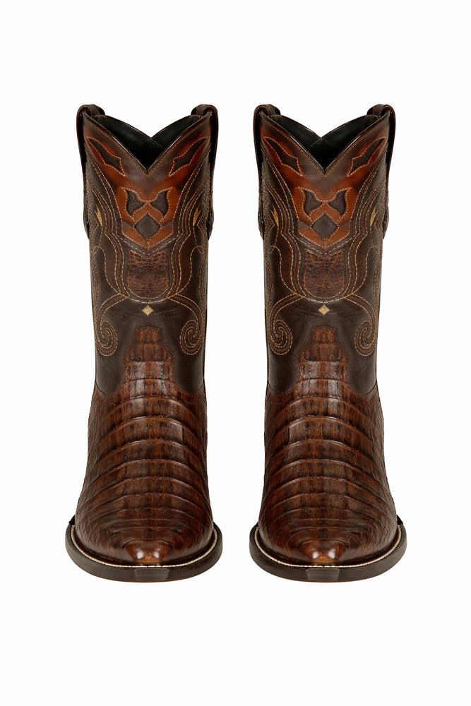 Men's Wild West Caiman Tail Skin 3X Toe Boots 29501-B