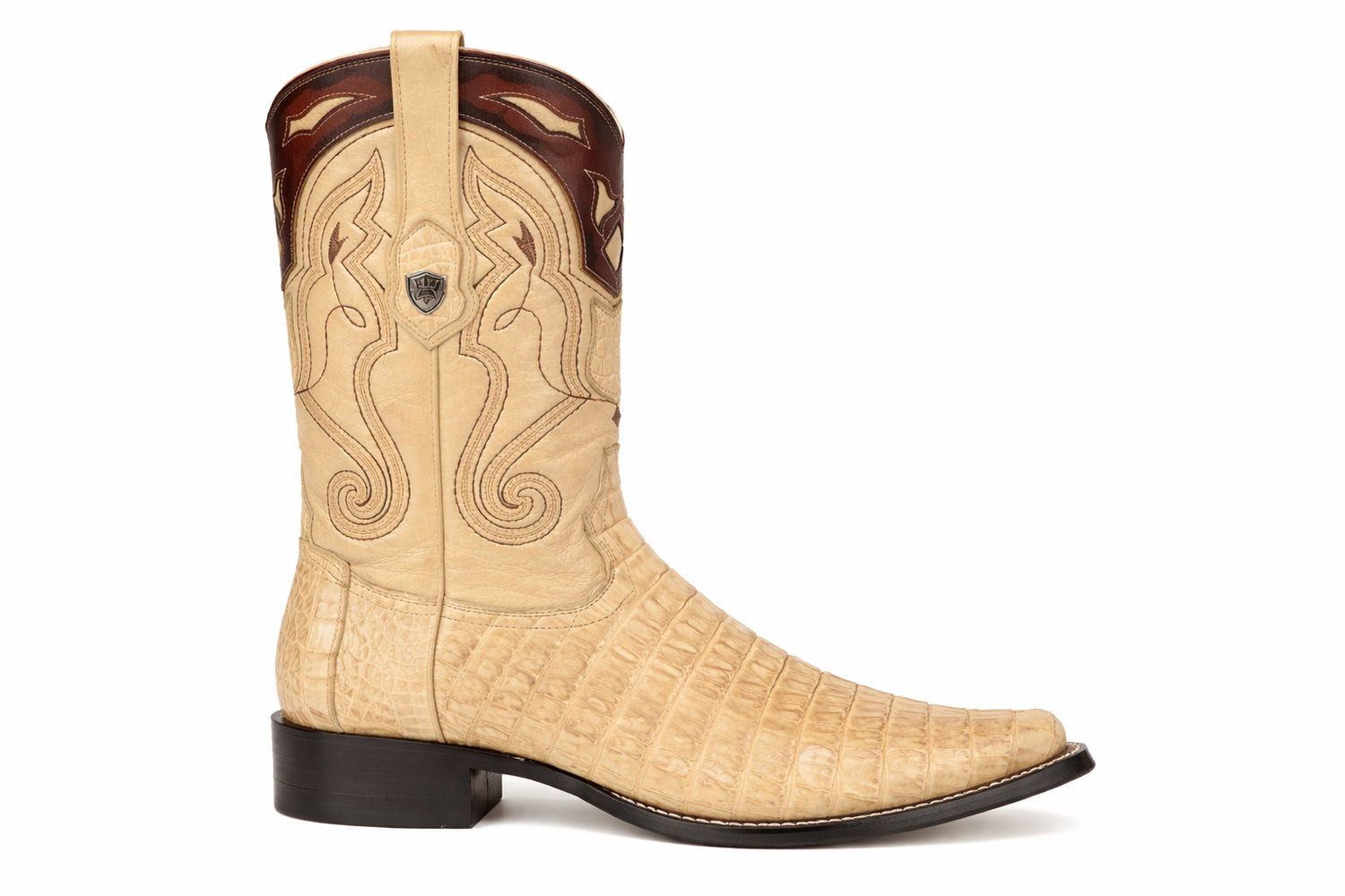 Men's Wild West Caiman Tail Skin 3X Toe Boots 29501-B