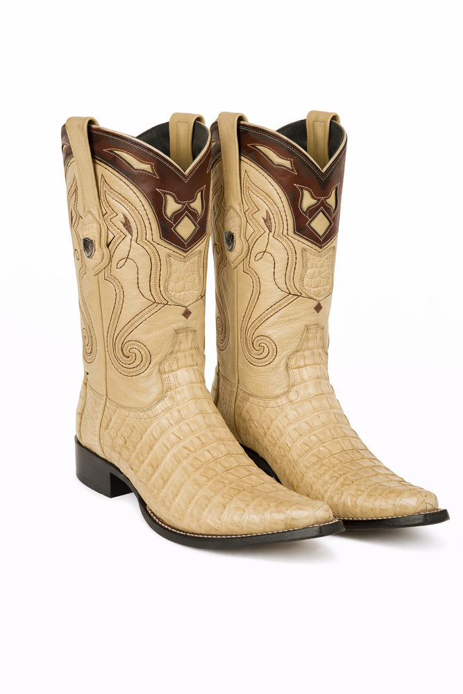Men's Wild West Caiman Tail Skin 3X Toe Boots 29501-B