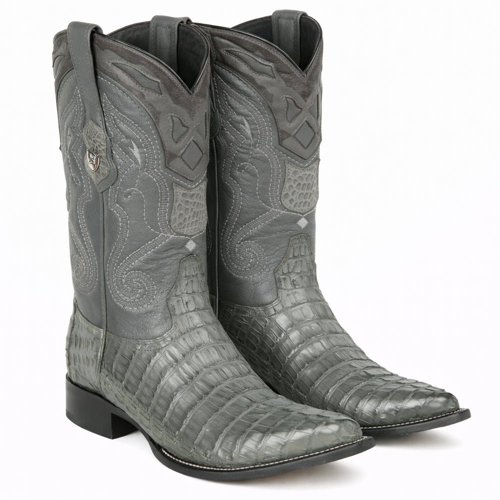 Men's Wild West Caiman Tail Skin 3X Toe Boots 29501-B