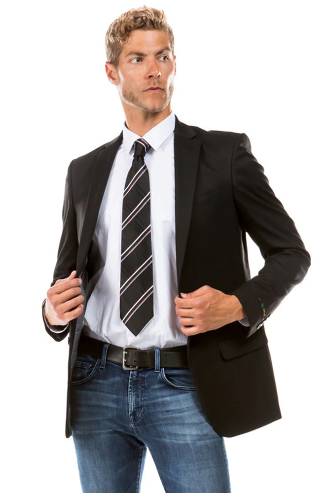 Mens Zegarie Brand Men's Designer Suit Separate Jacket in Charcoal Grey