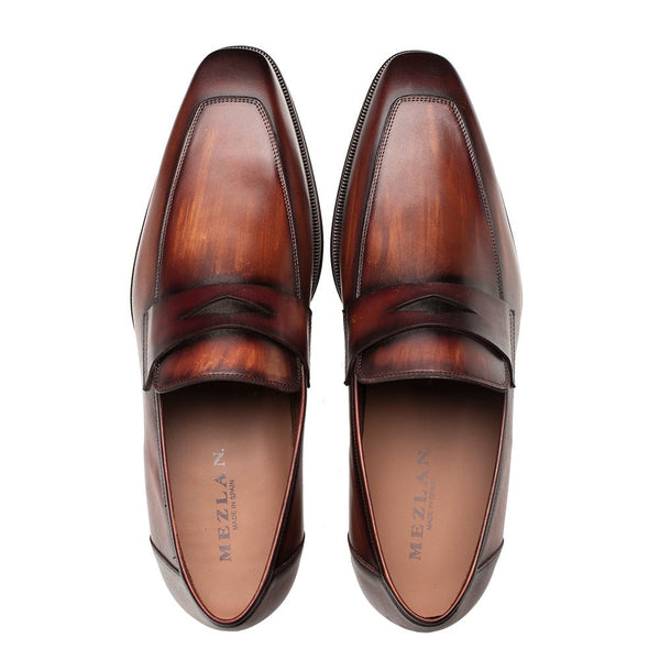 Mezlan Avenue Rubber Sole Penny Loafer