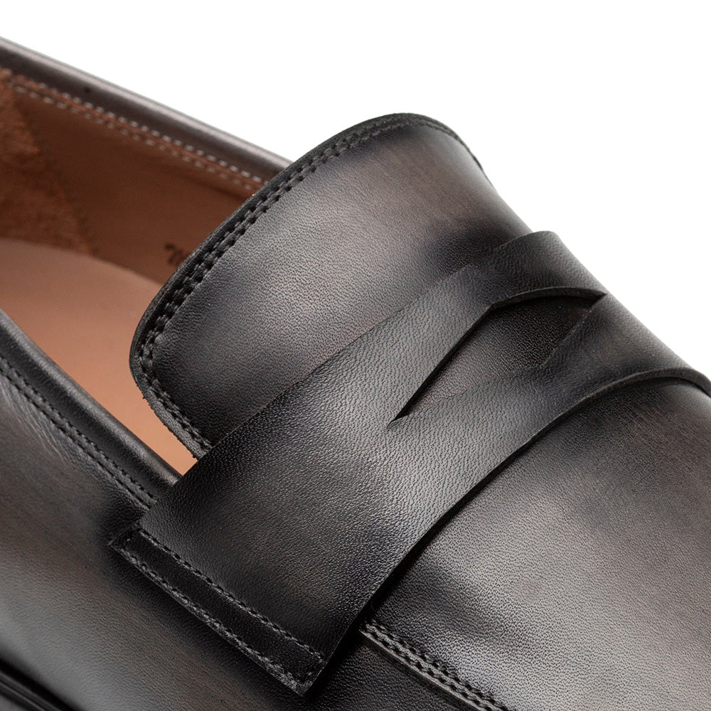 Mezlan Avenue Rubber Sole Penny Loafer