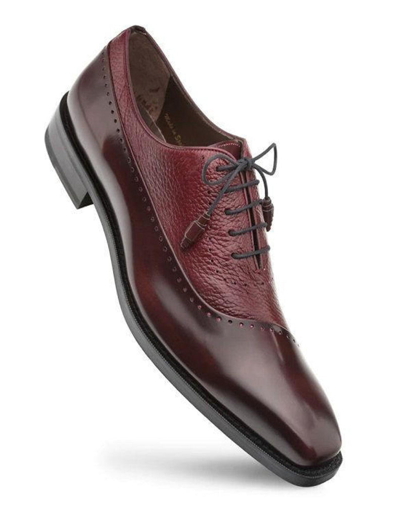 Mezlan Shoes Made in Spain - Mezlan Mens Shoes Burgundy Leather Oxford Postdam