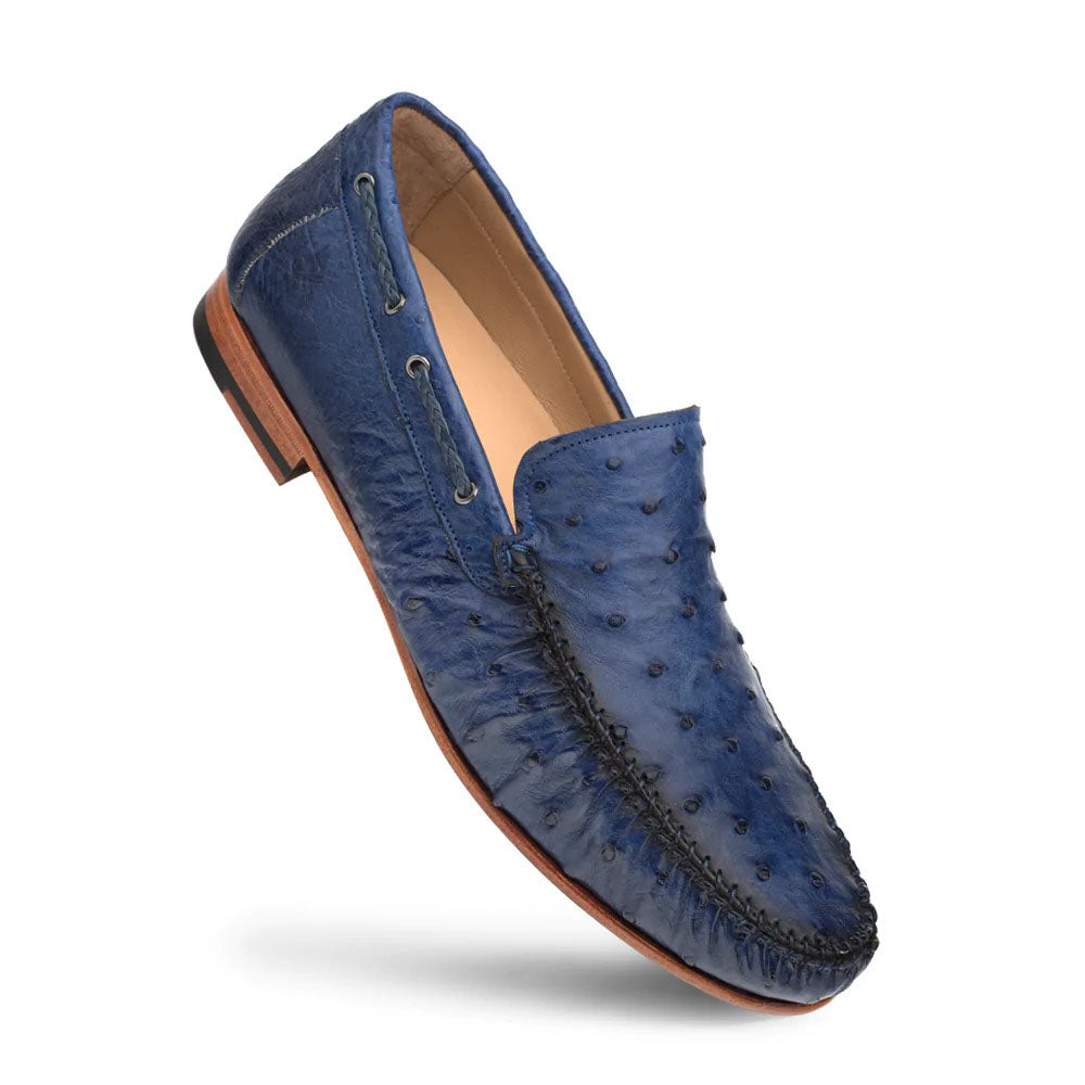 Mezlan Ostrich Dress Moccasin Jeans (RX612)