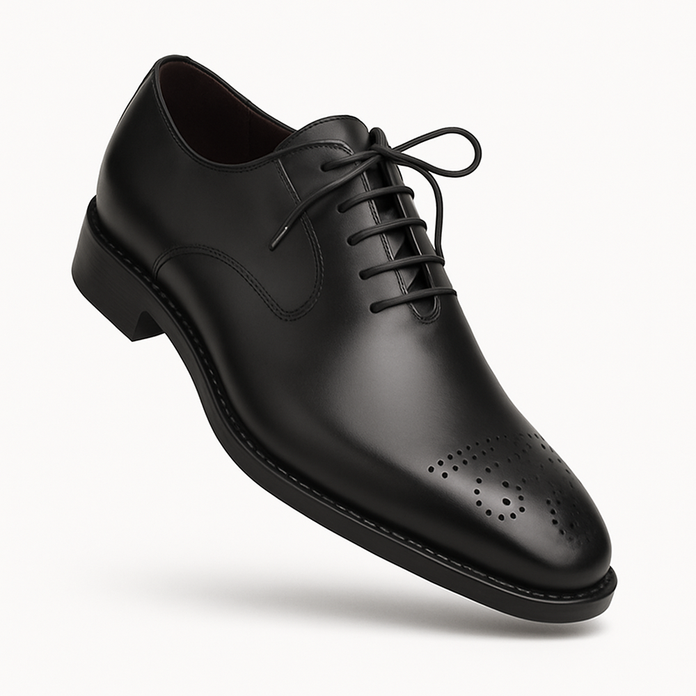 Gavino Black Calfskin Leather Mens Oxford By Mezlan Made In Spain Brand