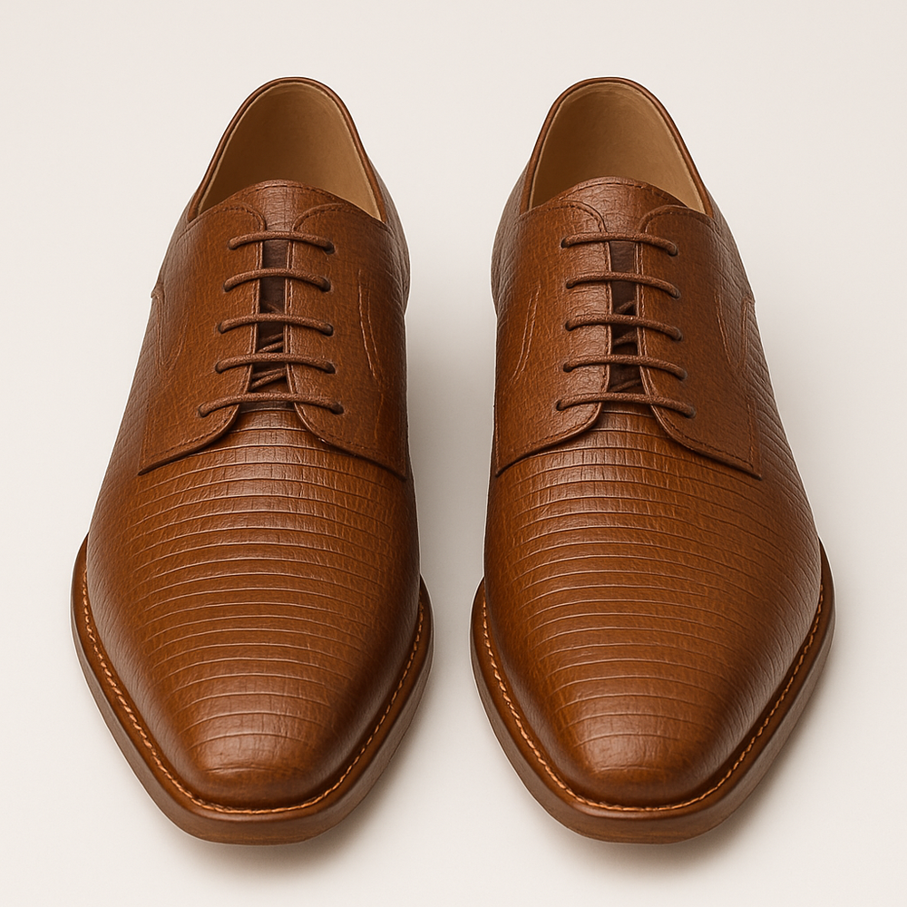 Mens Mezlan Pegaso Lizard Dress Shoe in Tan