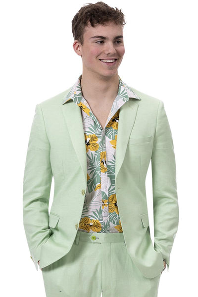Green Linen Suit