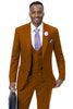 Modern Rust Vested Peak Lapel Suit with Double Breasted Vest by EJ Samuel - USA Men's Outlet