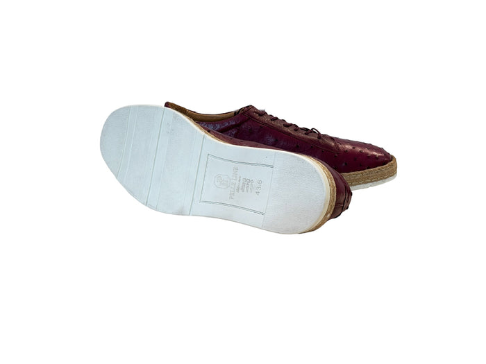 P0106 Monaco Genuine Ostrich Sport- Burgundy