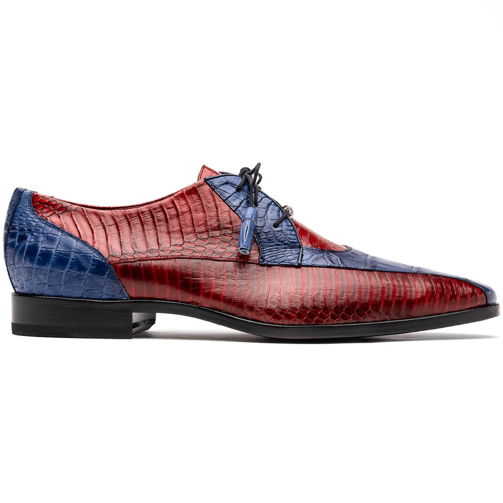 Marco Di Milano Moncalieri Navy & Red Dress Derby Oxfords
