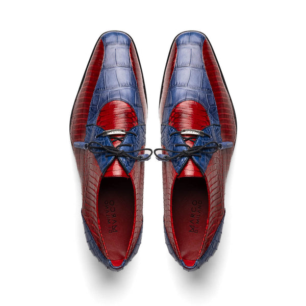 Marco Di Milano Moncalieri - Navy & Red Leather Loafers