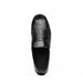 Zelli Monza Caiman Crocodile Penny Loafer Driving Shoes in Black