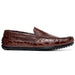 Zelli Monza Genuine Caiman Crocodile Driving Loafers in Nicotine