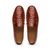 Zelli Monza Genuine Ostrich Quill Driving Loafers in Brandy