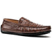 Zelli Monza Genuine Ostrich Quill Driving Loafers in Brown