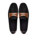 Zelli Monza Suede & Calfskin Driving Loafers in Black / Chestnut