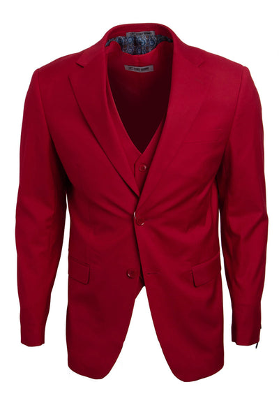 Men's Red Suit Three Piece Set by Stacy Adams - Wedding - Prom