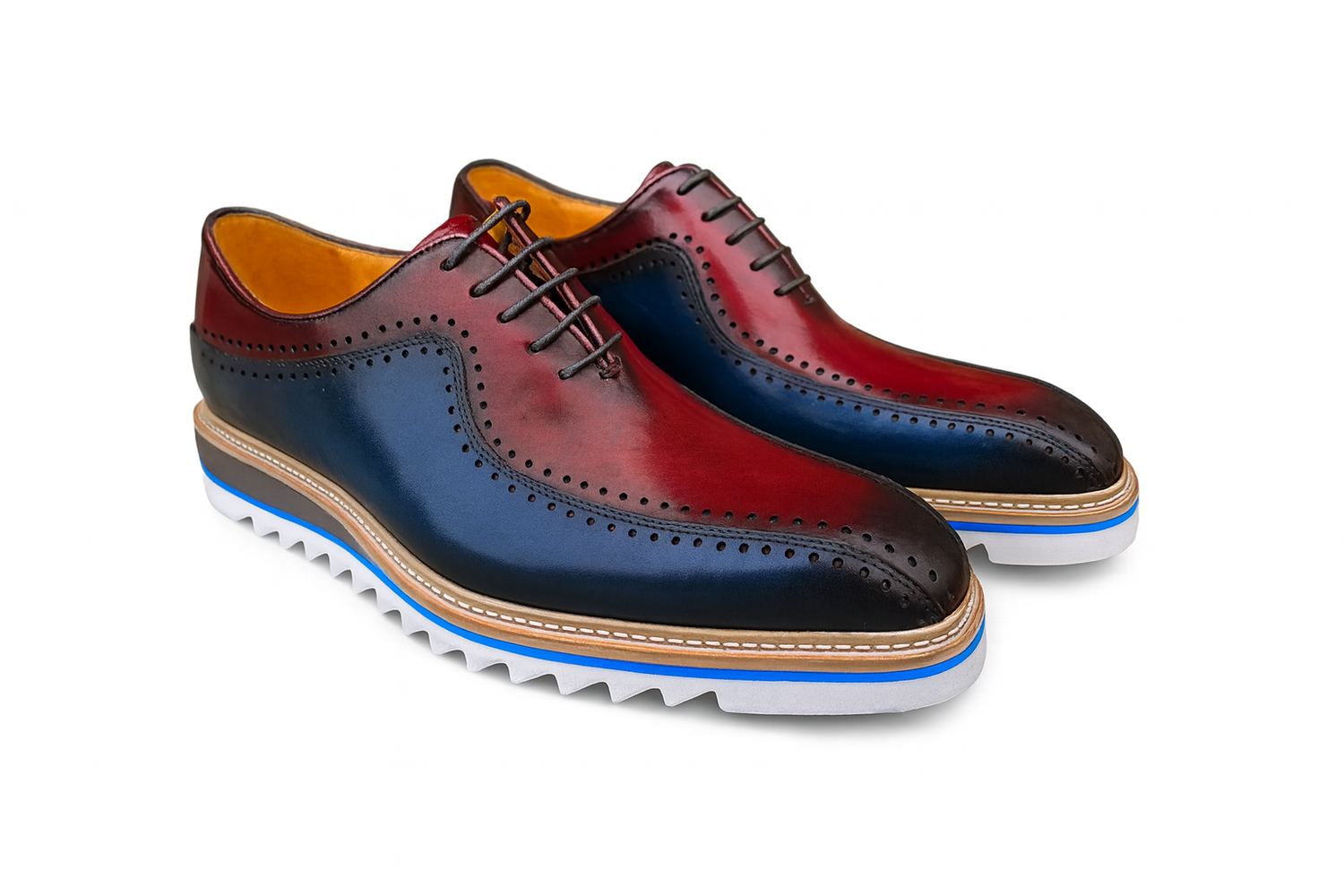Stylish Two-Tone Brogue Oxford