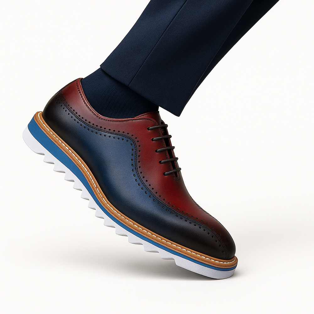Stylish Two-Tone Brogue Oxford