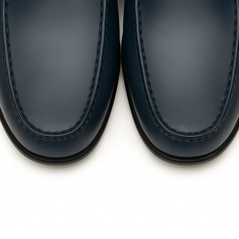 Mens Mezlan Brussels Metal Ornament Calfskin Loafer Dress Shoe in Tan