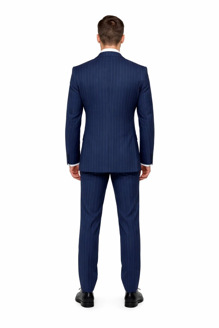 Navy Heritage Pinstripe 3-Piece MasterTailor Suit by Rossiman