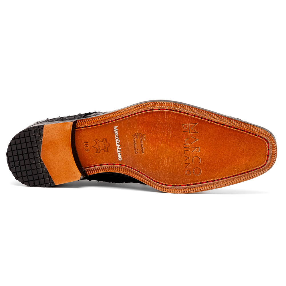 Marco Di Milano Nilo Nile Crocodile Derby Black