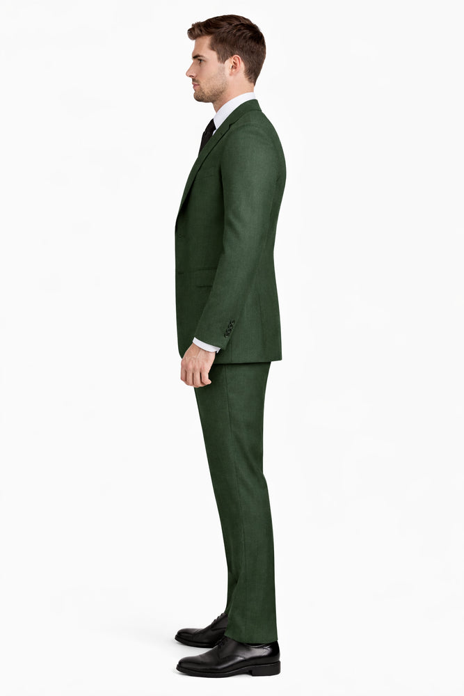 Olive Peaky Green 3 Piece Tweed Men's Suit