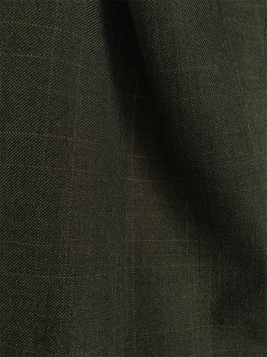 Olympia Collection - Glen Plaid Regular Fit Suit 3 Piece Olive