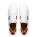 Zelli Olympias Calfskin and Crocodile Sneakers in White and Red
