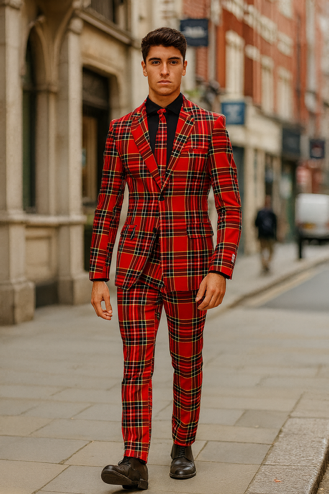 Plaid Christmas Suit